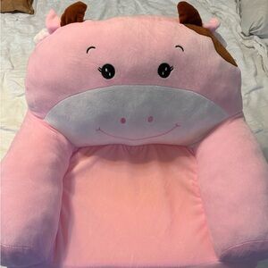 Cute Pink Cow Plush convertible Chair